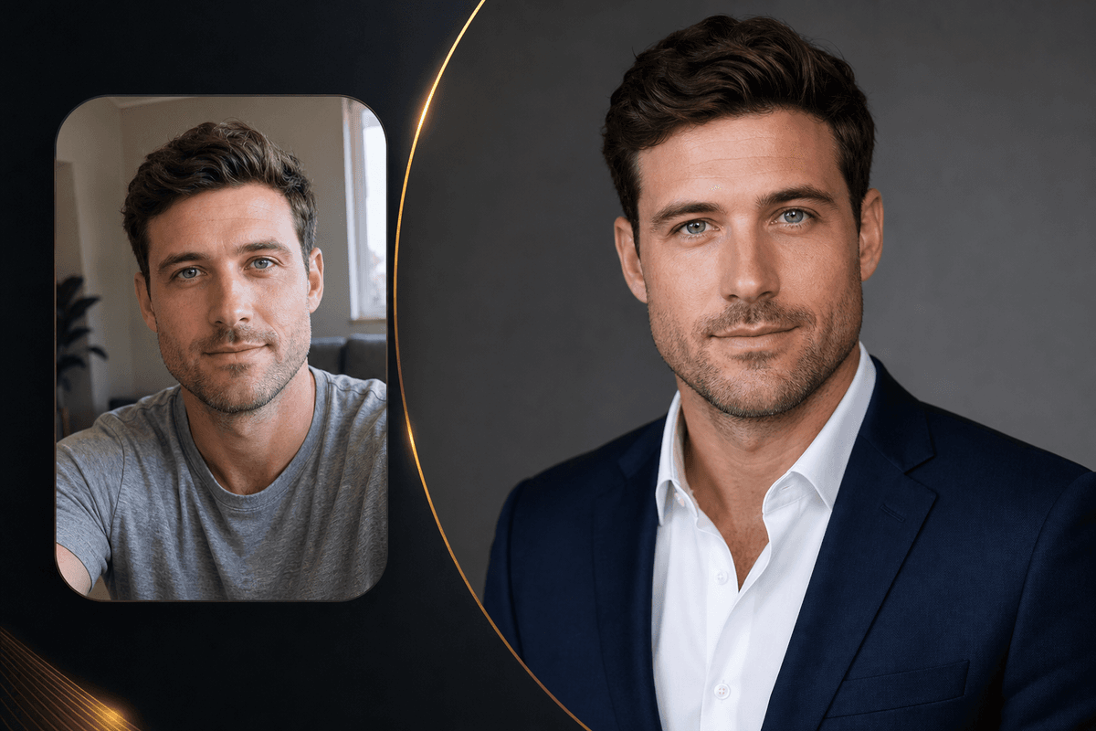 AI professional business headshot example